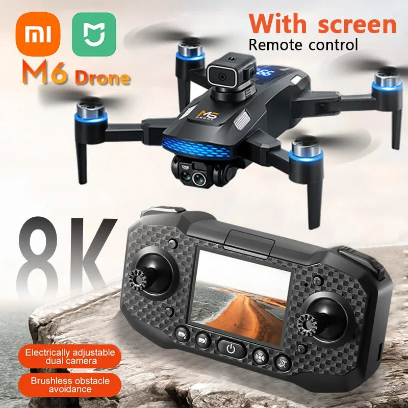 Drone Xiaomi Mijia M6 8K com Câmera Profissional, Controle Remoto com Tela e Conexão 5G Wi-Fi